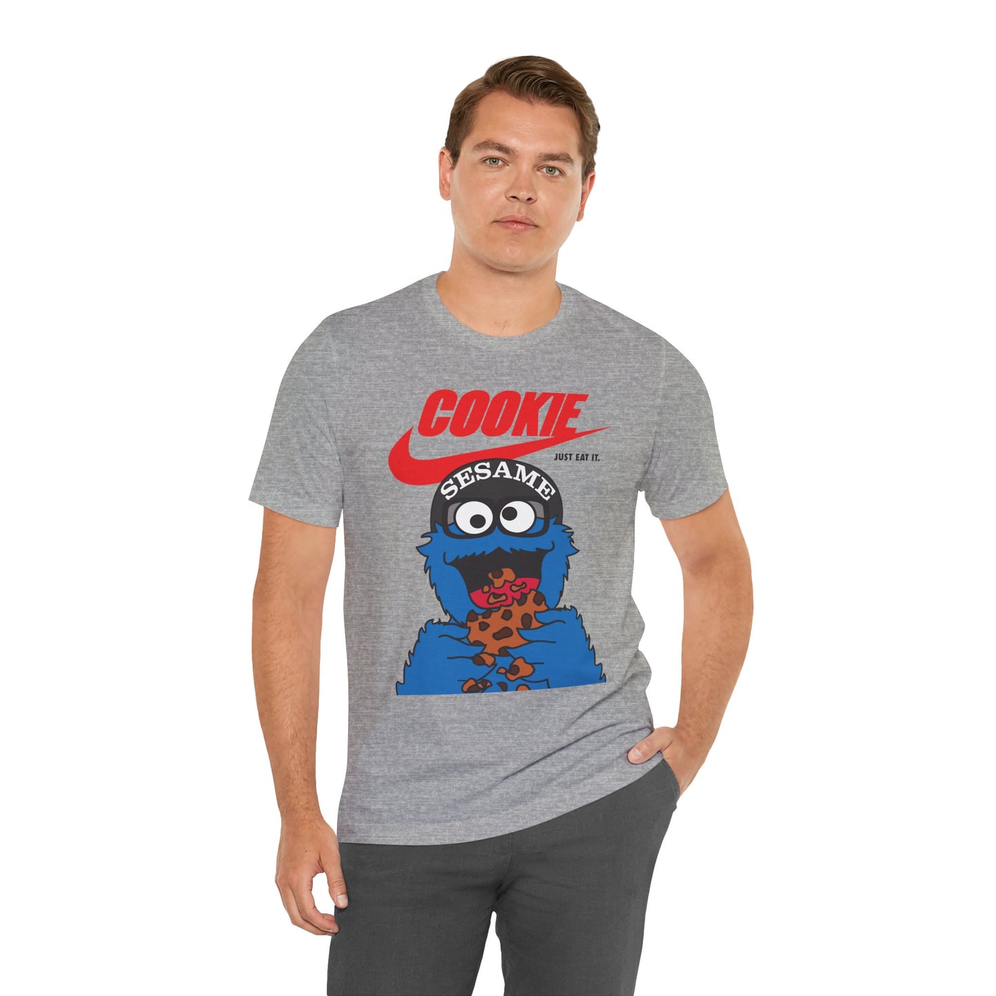 Cookie Monster Graphic Tee — "Cookie" Logo & Bite-Ready Sesame Design