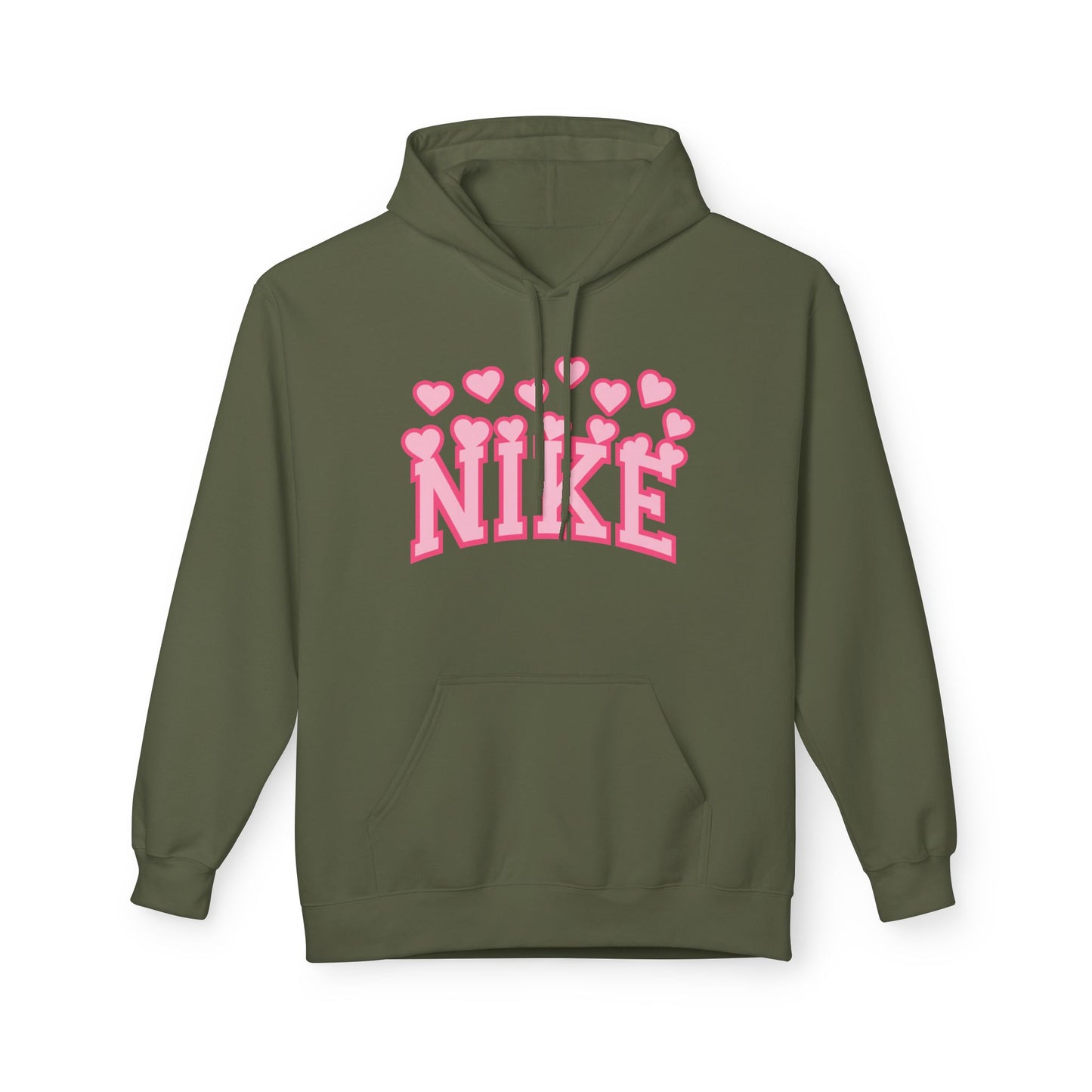 Pink Heart 'Nike' Hoodie — Cute Retro Logo Pullover