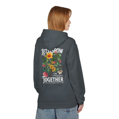 Lets Grow Together Floral Hoodie