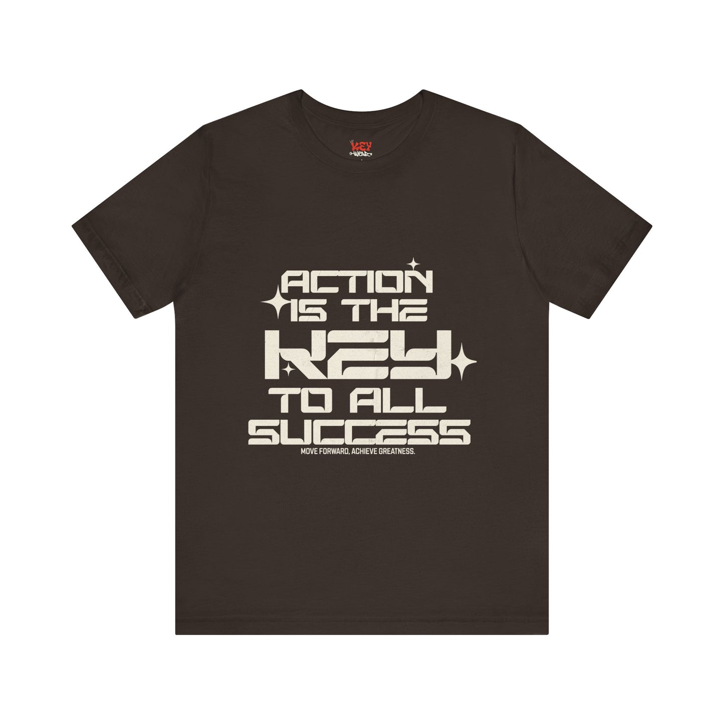 Motivational Unisex Tee: 'Action is the Key to All Success'