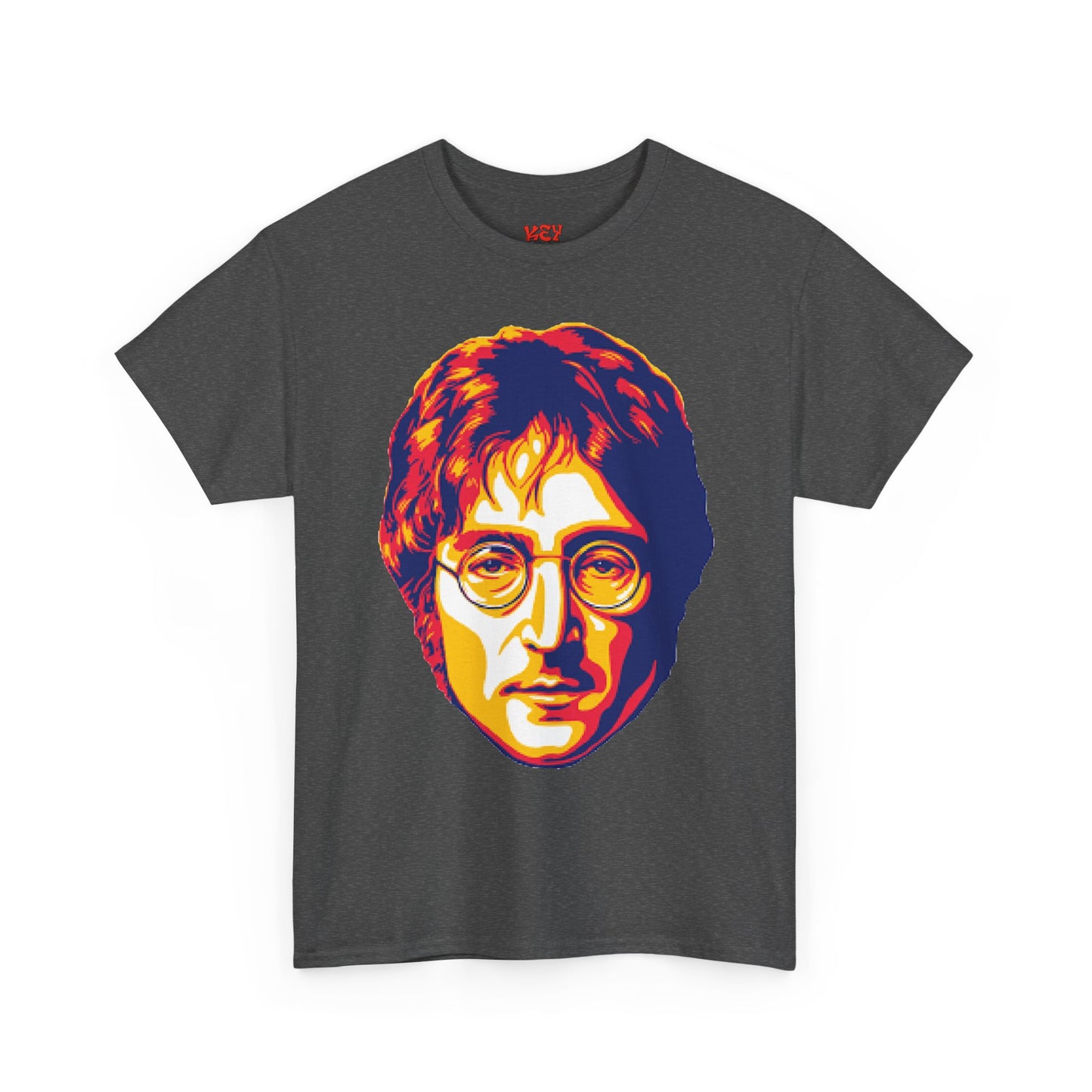 John Graphic Portrait Tee — Retro Psychedelic Face Design