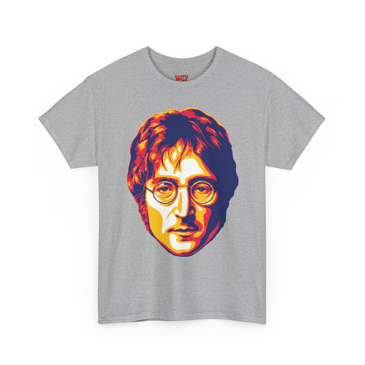 John Graphic Portrait Tee — Retro Psychedelic Face Design