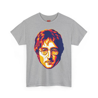 John Graphic Portrait Tee — Retro Psychedelic Face Design