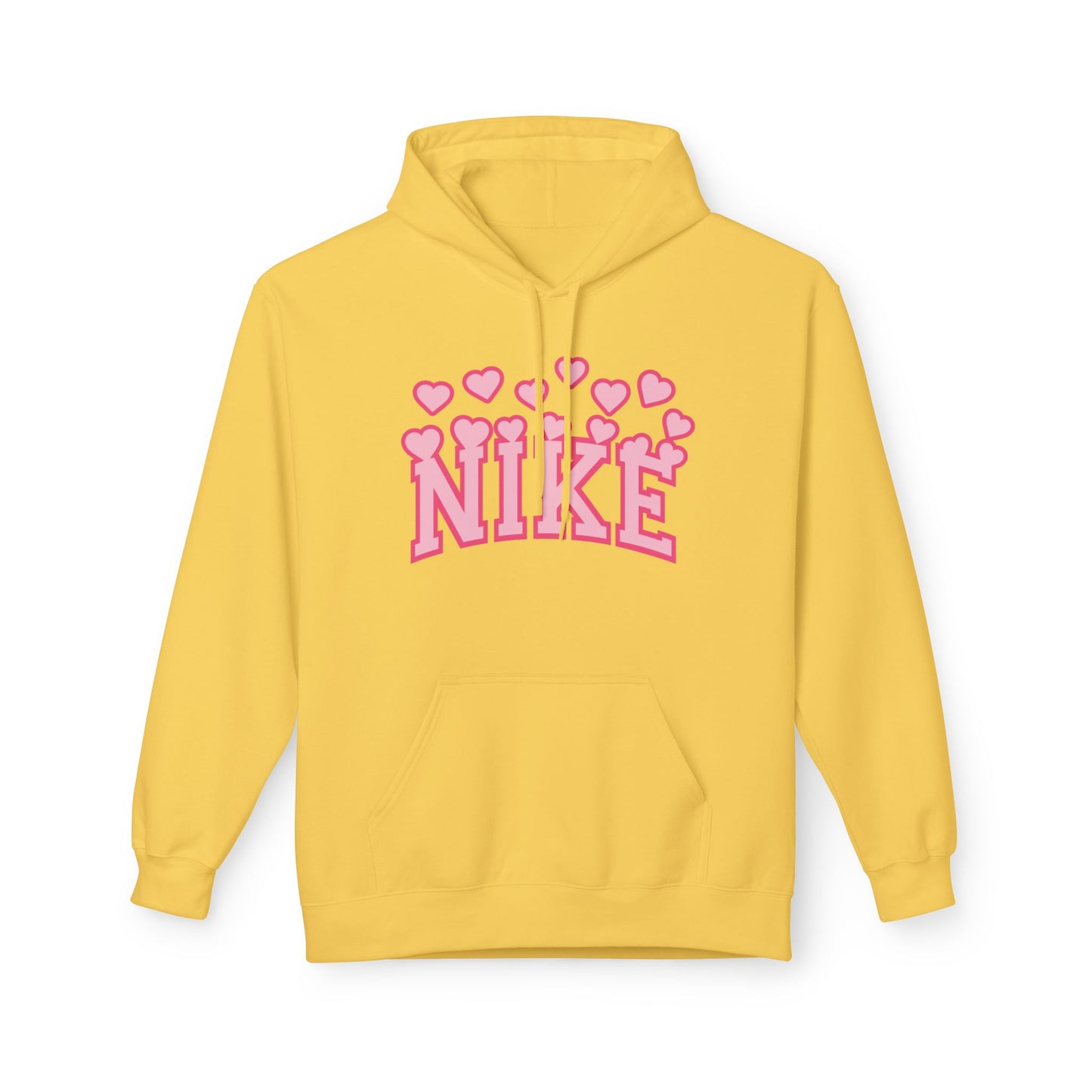 Pink Heart 'Nike' Hoodie — Cute Retro Logo Pullover