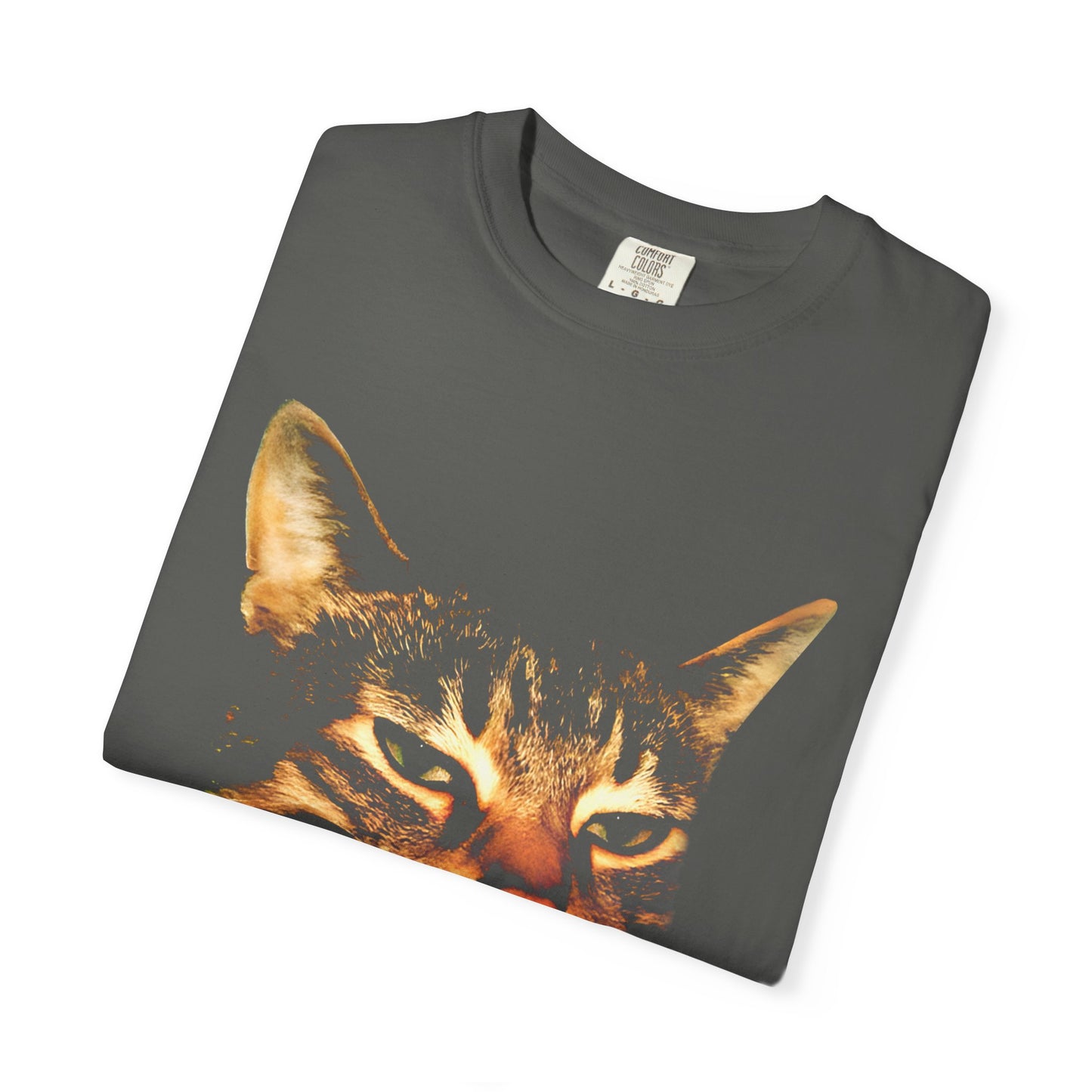 Smoking Cat T-Shirt — Retro Grunge Cat Portrait Tee