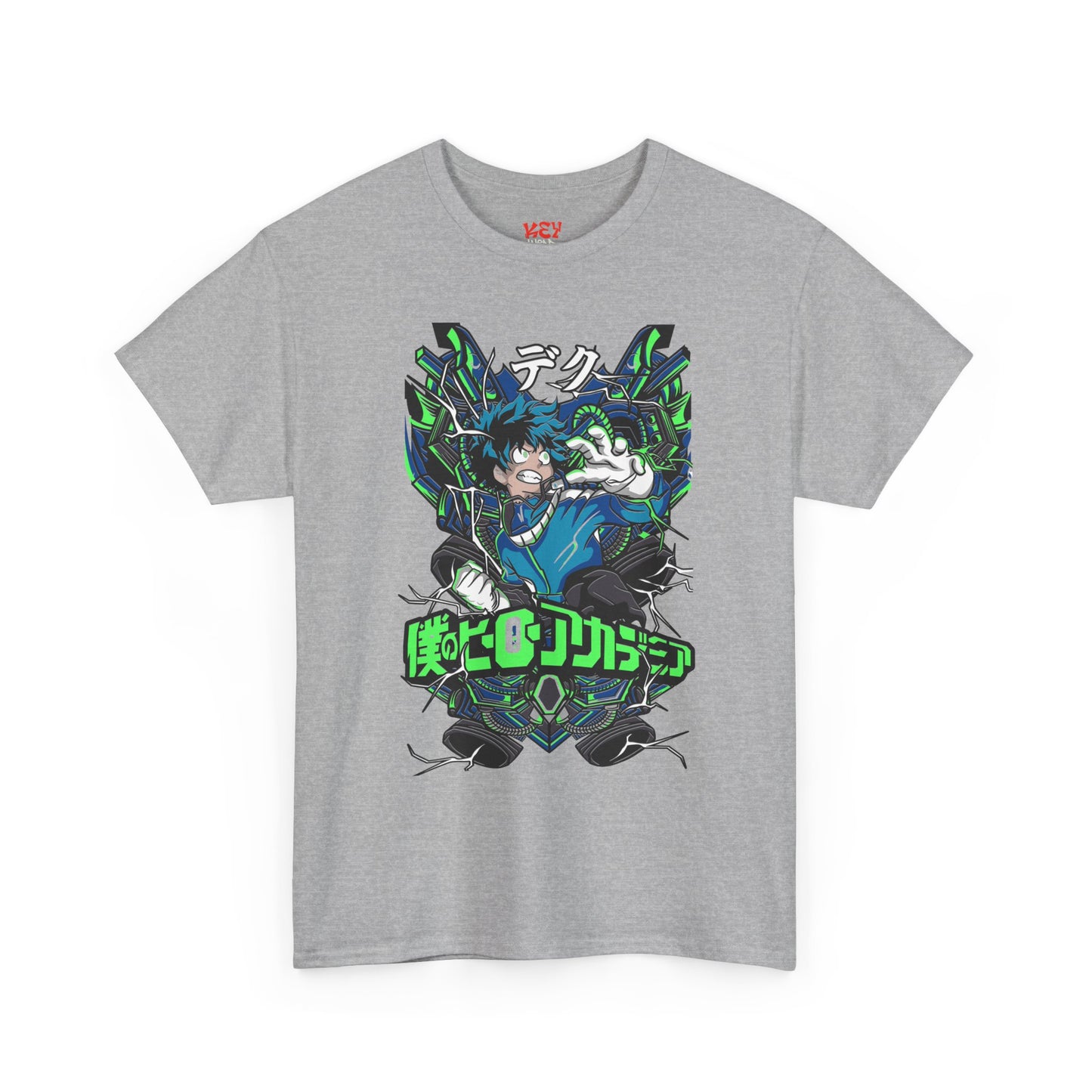 Deku Anime Mecha Pilot T-Shirt — Neon Japanese Text Design