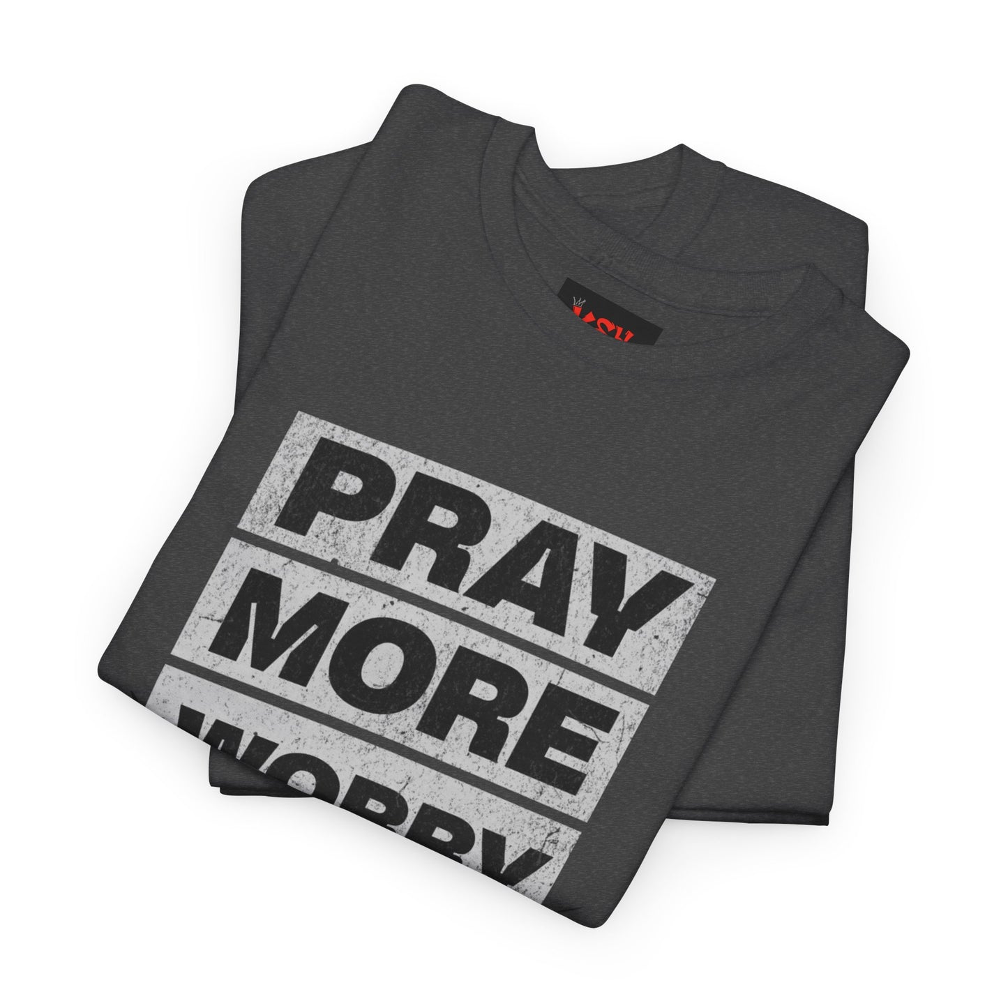 Pray More Worry Less T-Shirt — Inspirational Christian Tee with Bible Graphic