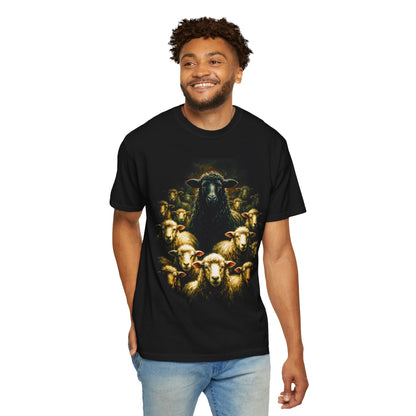 Black Sheep Graphic T-Shirt — 'Black Sheep Among Flock'