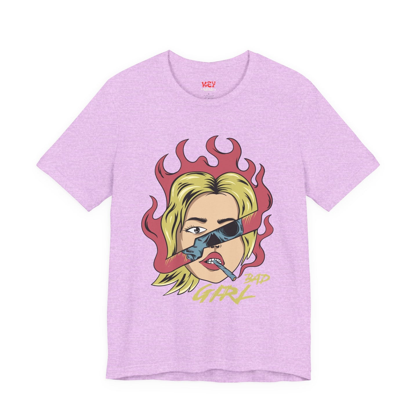 Bad Girl Pop Art Tee — Retro Flaming Blonde Graphic T-Shirt