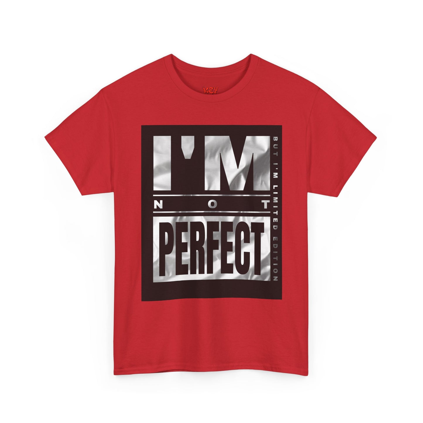 I'm Not Perfect Graphic Tee — Bold Monochrome Statement Shirt