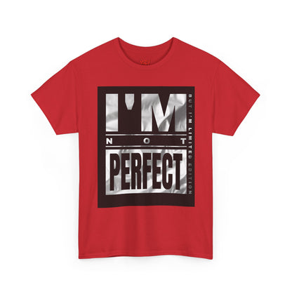 I'm Not Perfect Graphic Tee — Bold Monochrome Statement Shirt