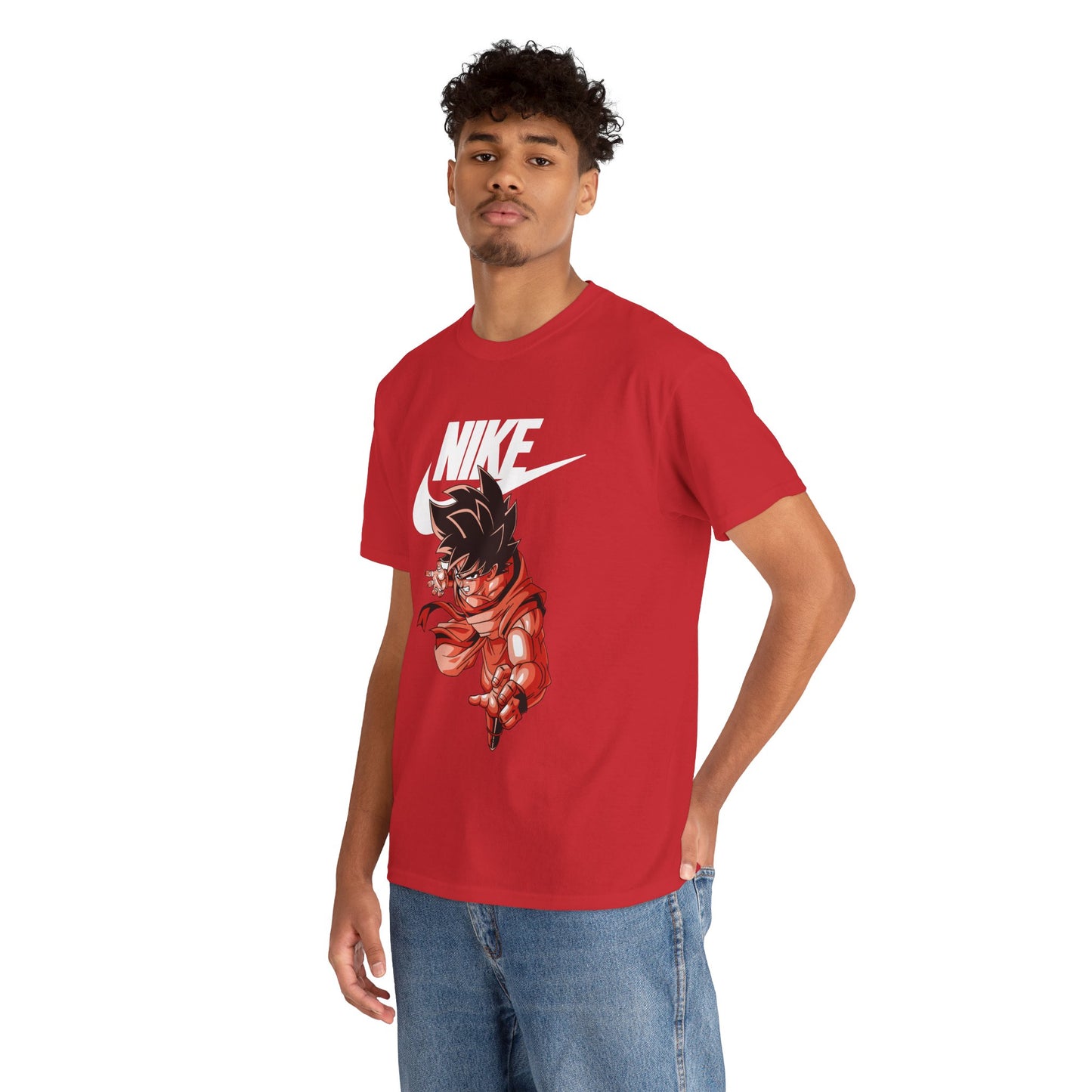 Nike x Anime Kid Graphic Tee — Retro Goku-Inspired Streetwear