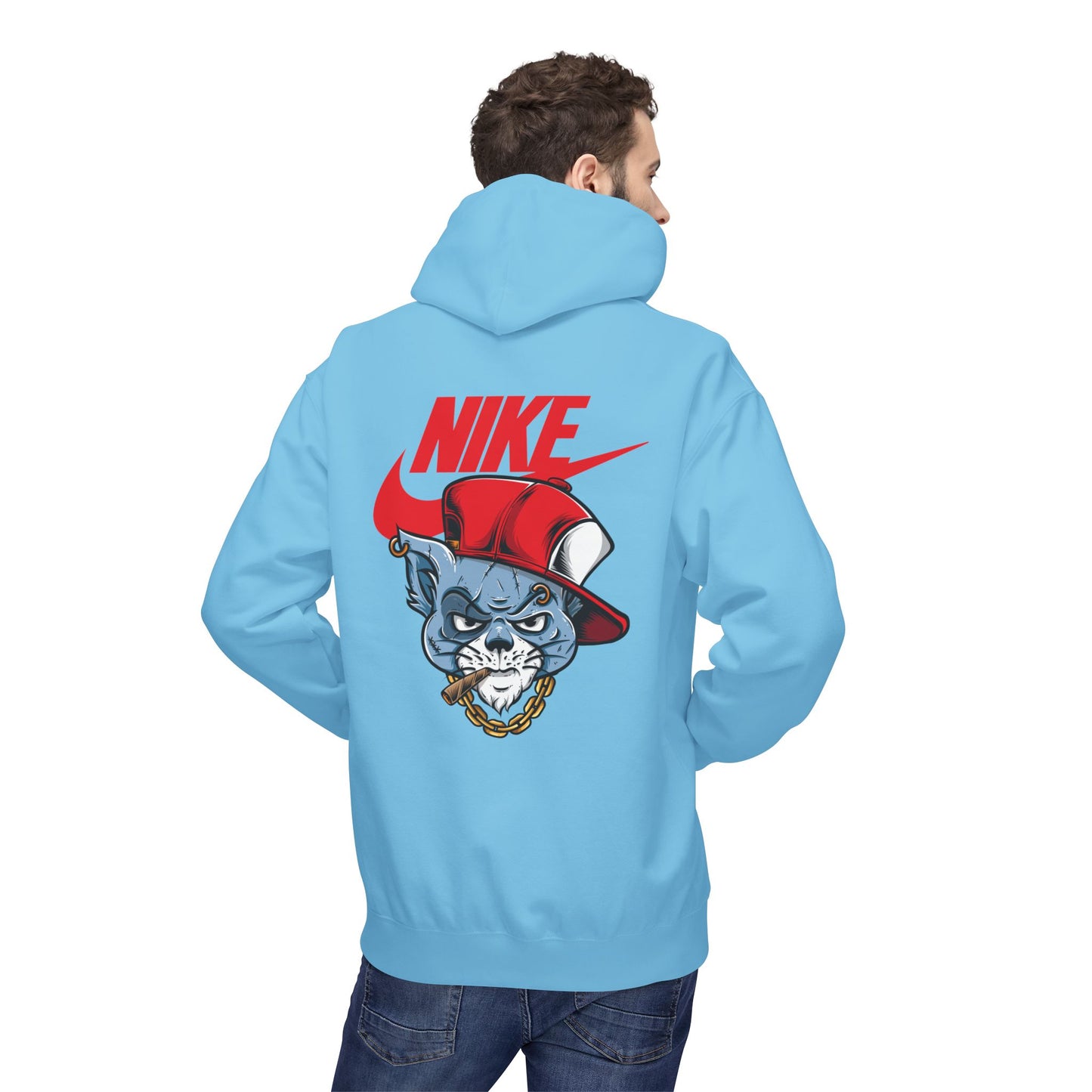 'Nike' Urban Cat Graphic Pullover