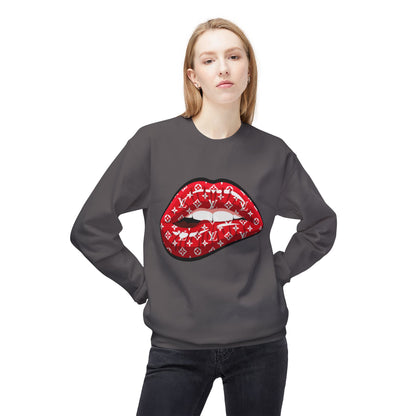 Red Monogram Lip Crewneck Sweatshirt