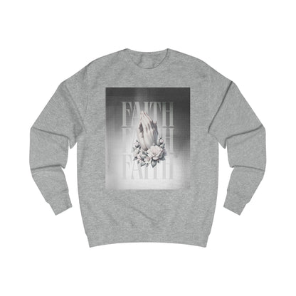 Faith Praying Hands Sweatshirt — Floral Religious Crewneck