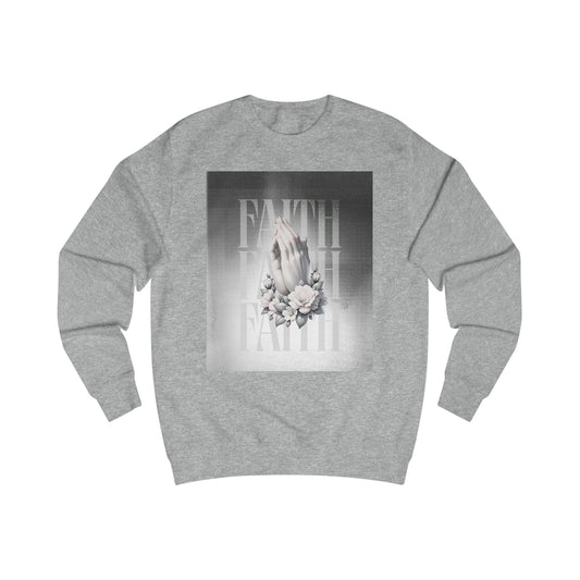 Faith Praying Hands Sweatshirt — Floral Religious Crewneck