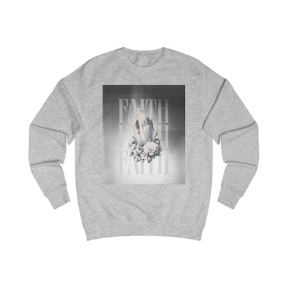 Faith Praying Hands Sweatshirt — Floral Religious Crewneck