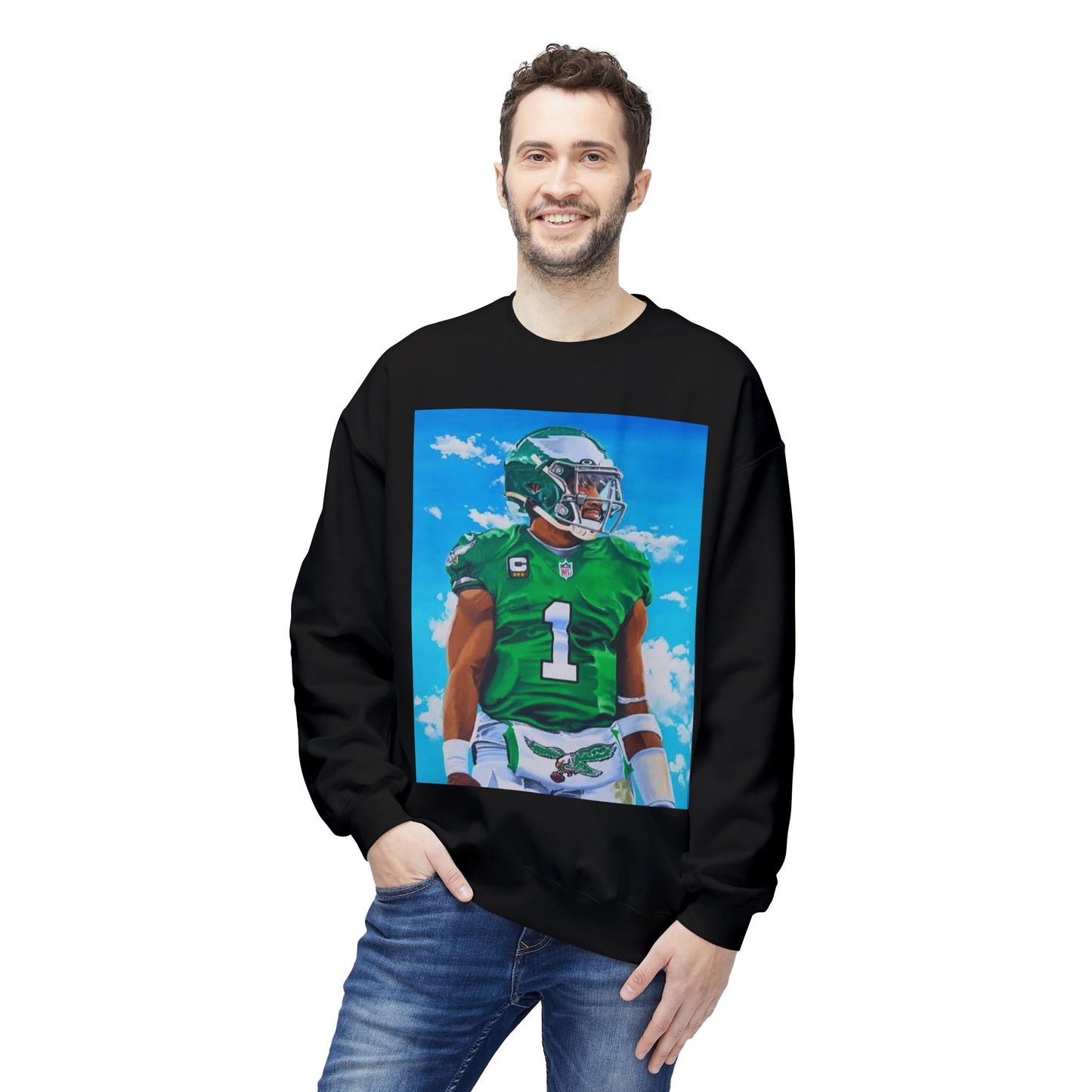 Jalen Hurts Athletic Art Fleece Crewneck Sweatshirt