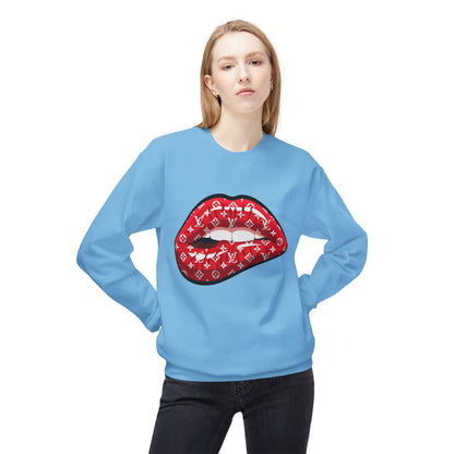 Red Monogram Lip Crewneck Sweatshirt