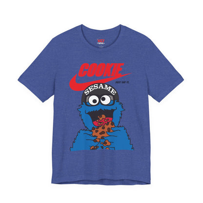 Cookie Monster Graphic Tee — "Cookie" Logo & Bite-Ready Sesame Design