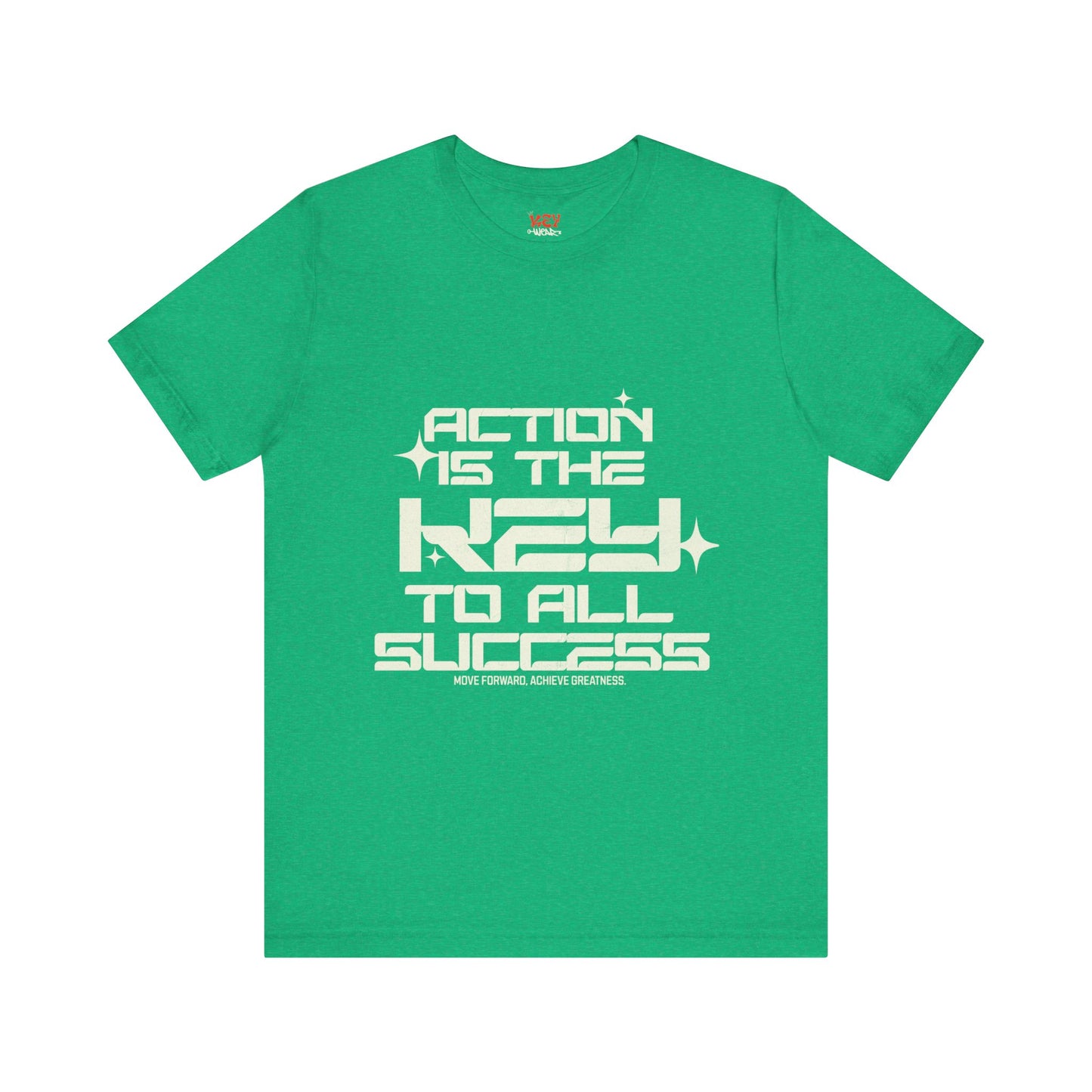 Motivational Unisex Tee: 'Action is the Key to All Success'