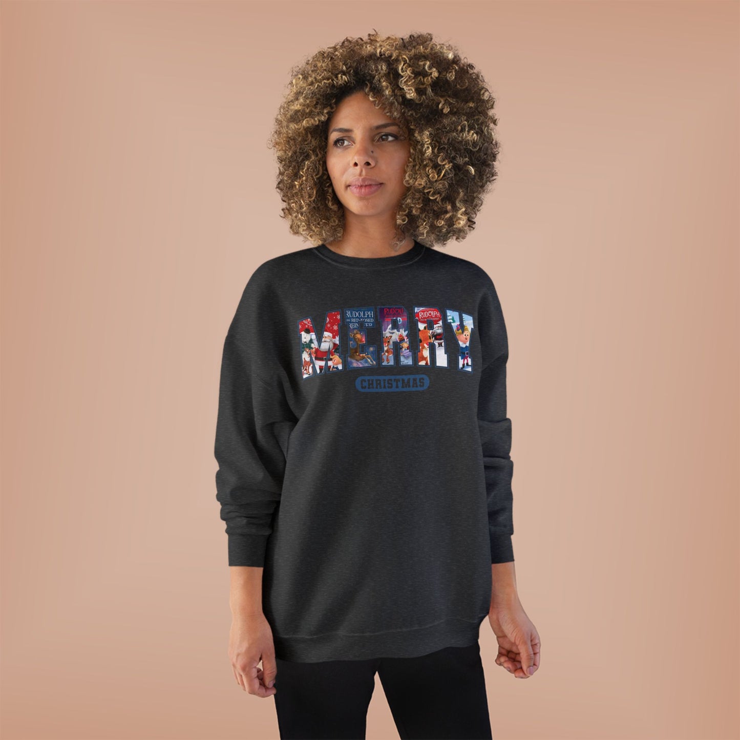 Merry Christmas Crewneck Sweatshirt — Festive Holiday Graphic Pullover