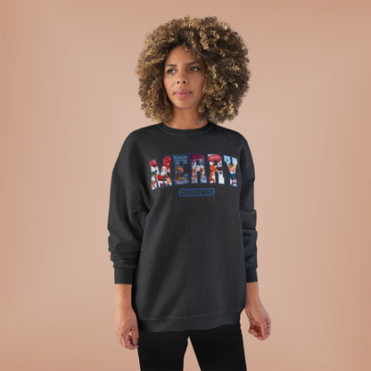 Merry Christmas Crewneck Sweatshirt — Festive Holiday Graphic Pullover