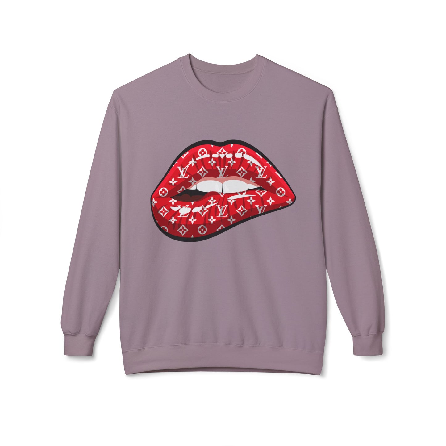 Red Monogram Lip Crewneck Sweatshirt