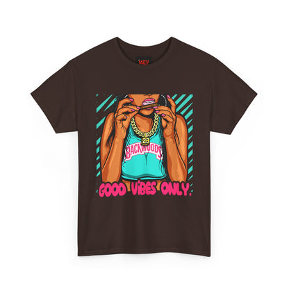 Good Vibes Only Tee — Retro Pop Art Graphic T-Shirt