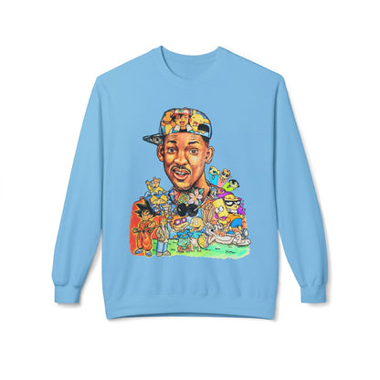 Retro ’90s Cartoon Portrait Crewneck Sweatshirt