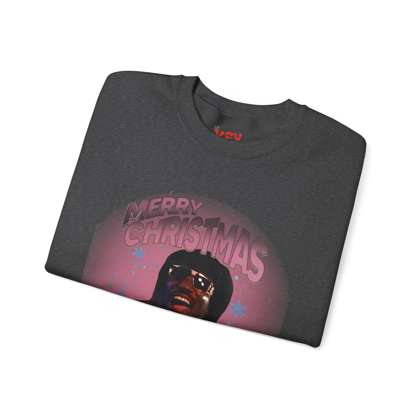 Pinky Christmas Crewneck Sweatshirt — "Merry Christmas Nukka!" Retro Holiday Graphic