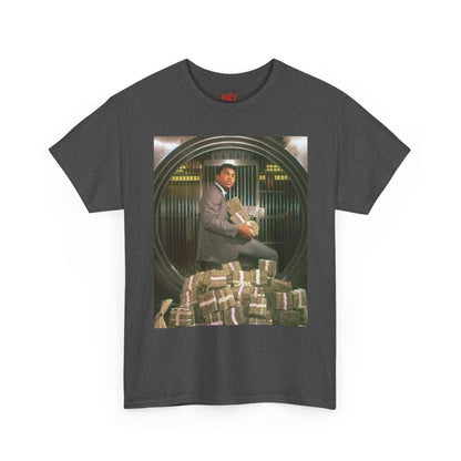 Ali Money Vault Graphic Tee — Vintage Heist Money Pile T-Shirt