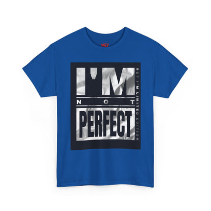 I'm Not Perfect Graphic Tee — Bold Monochrome Statement Shirt