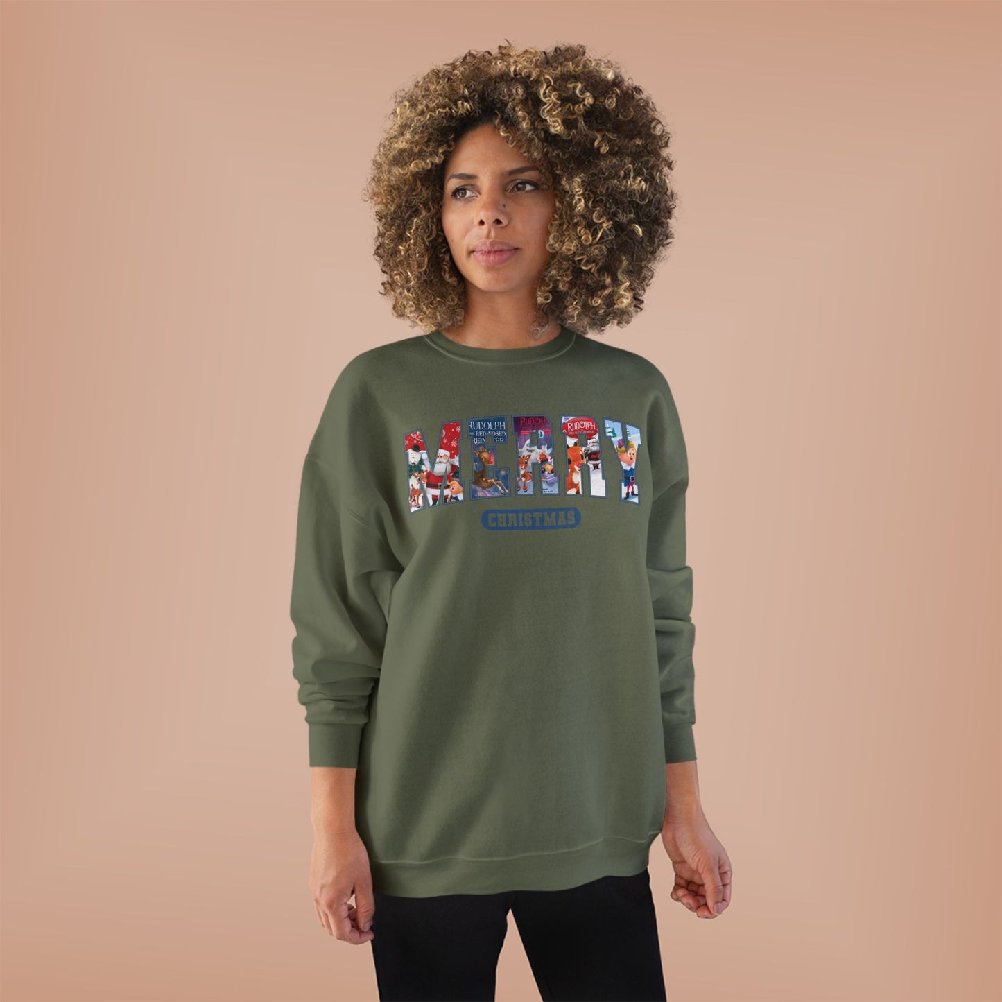 Merry Christmas Crewneck Sweatshirt — Festive Holiday Graphic Pullover