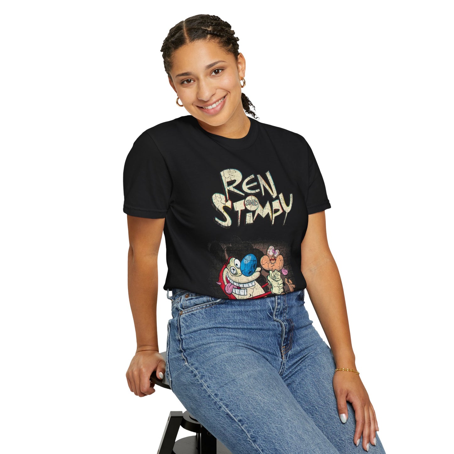 Ren & Stimpy Vintage Cartoon Graphic T-Shirt