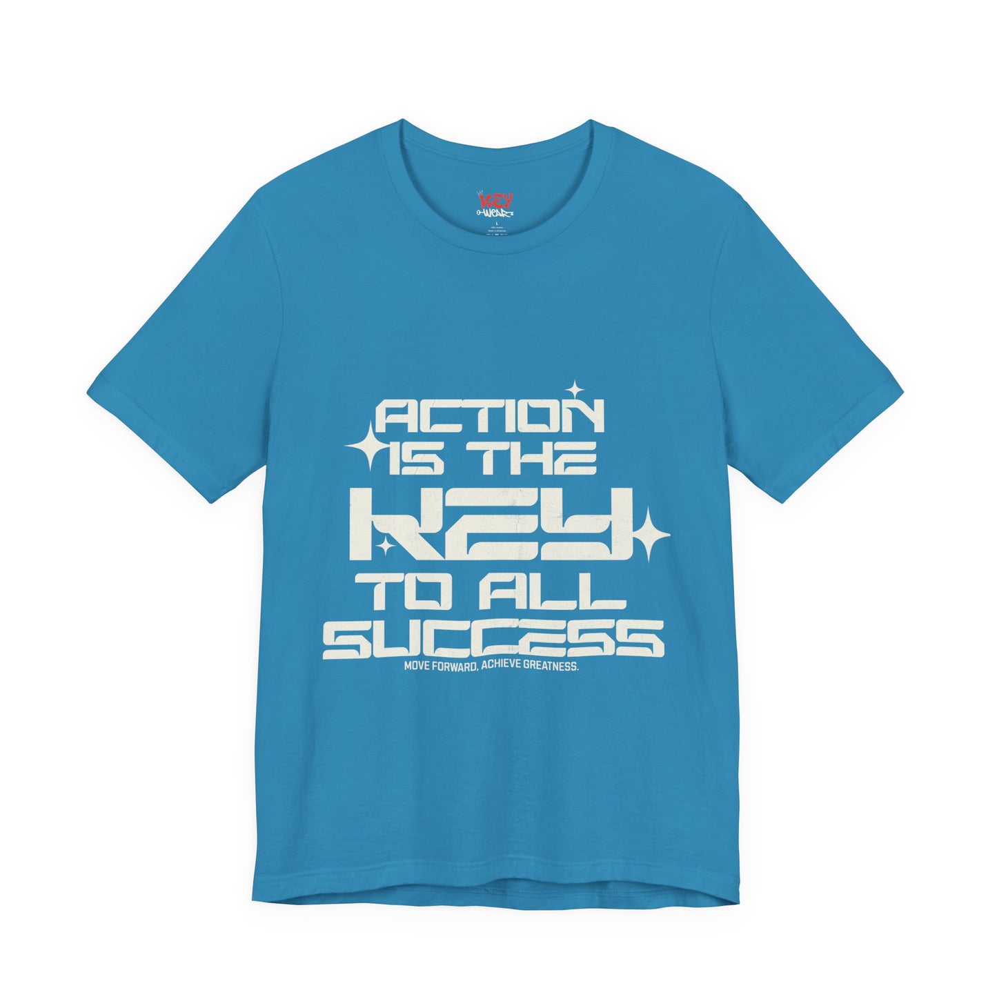 Motivational Unisex Tee: 'Action is the Key to All Success'