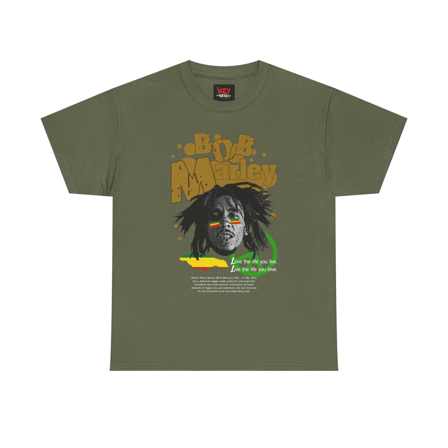 Bob Unisex Heavy Cotton Tee, Vintage Music Shirt, Reggae Lover Gift, Music Festival Apparel, Rasta Style T-Shirt