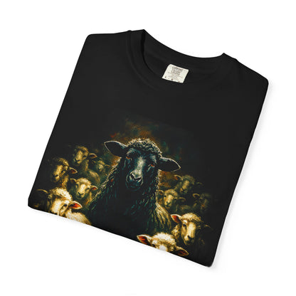 Black Sheep Graphic T-Shirt — 'Black Sheep Among Flock'