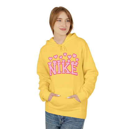 Pink Heart 'Nike' Hoodie — Cute Retro Logo Pullover