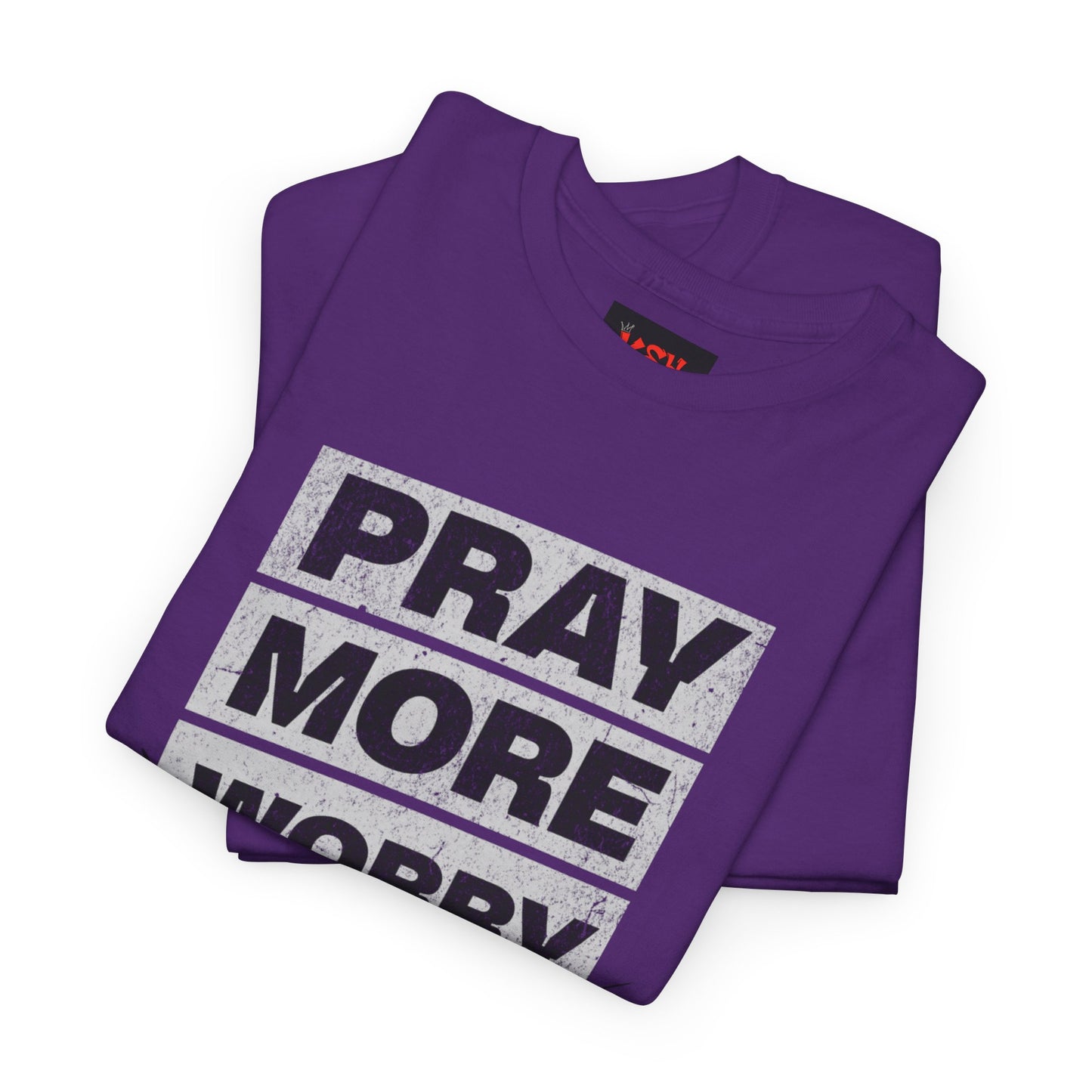 Pray More Worry Less T-Shirt — Inspirational Christian Tee with Bible Graphic