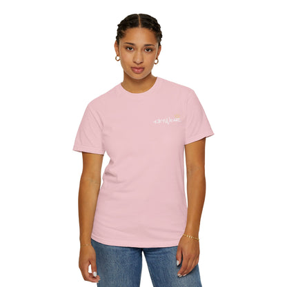 Skeleton Hand Holding Red Rose Graphic Tee