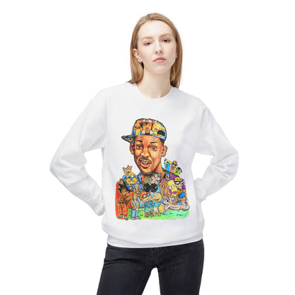 Retro ’90s Cartoon Portrait Crewneck Sweatshirt
