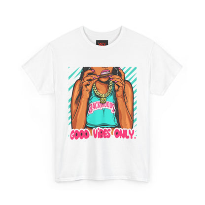 Good Vibes Only Tee — Retro Pop Art Graphic T-Shirt