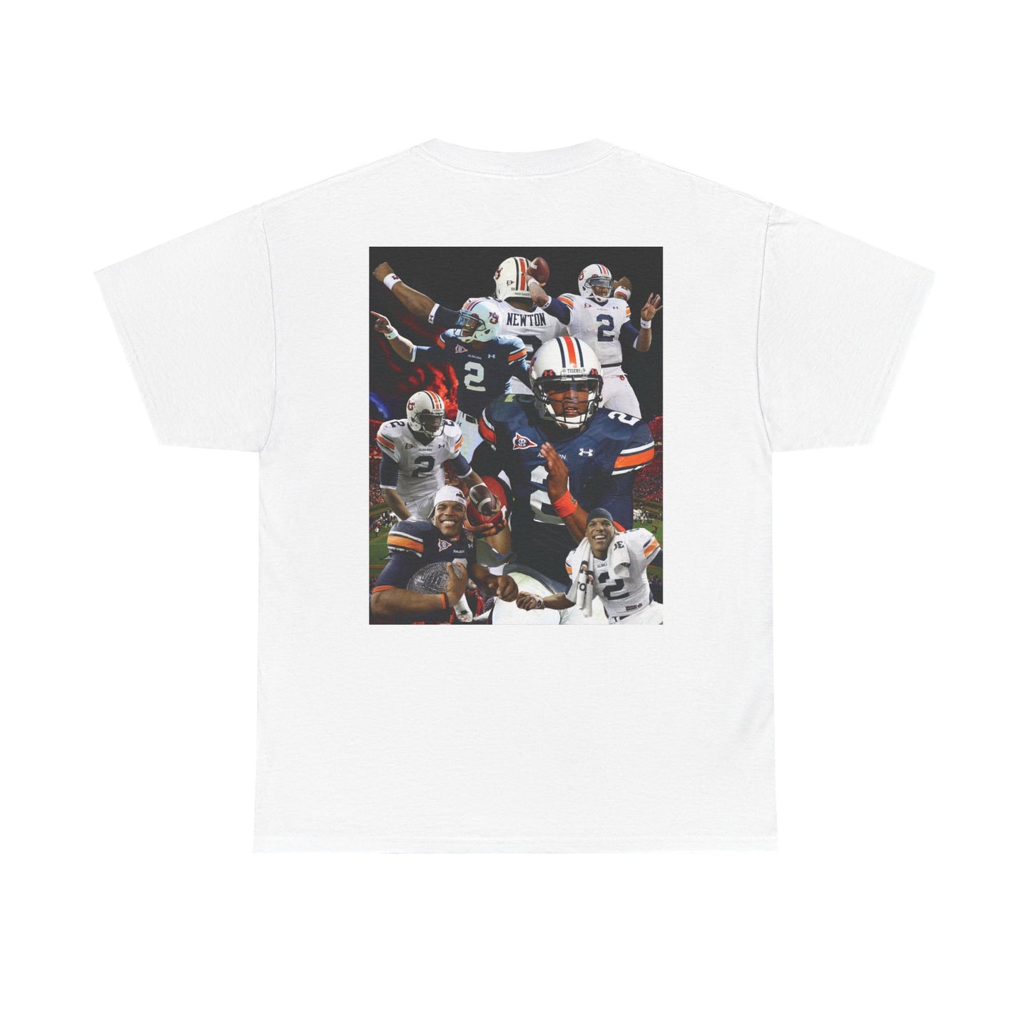 Cam Newton #2 Auburn Sports Tee, Unisex Cotton T-Shirt for Game Day, Fan Apparel, Gift for Sports Lovers, Unique Graphic Tee, Casual Wear