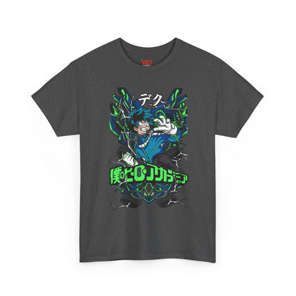Deku Anime Mecha Pilot T-Shirt — Neon Japanese Text Design