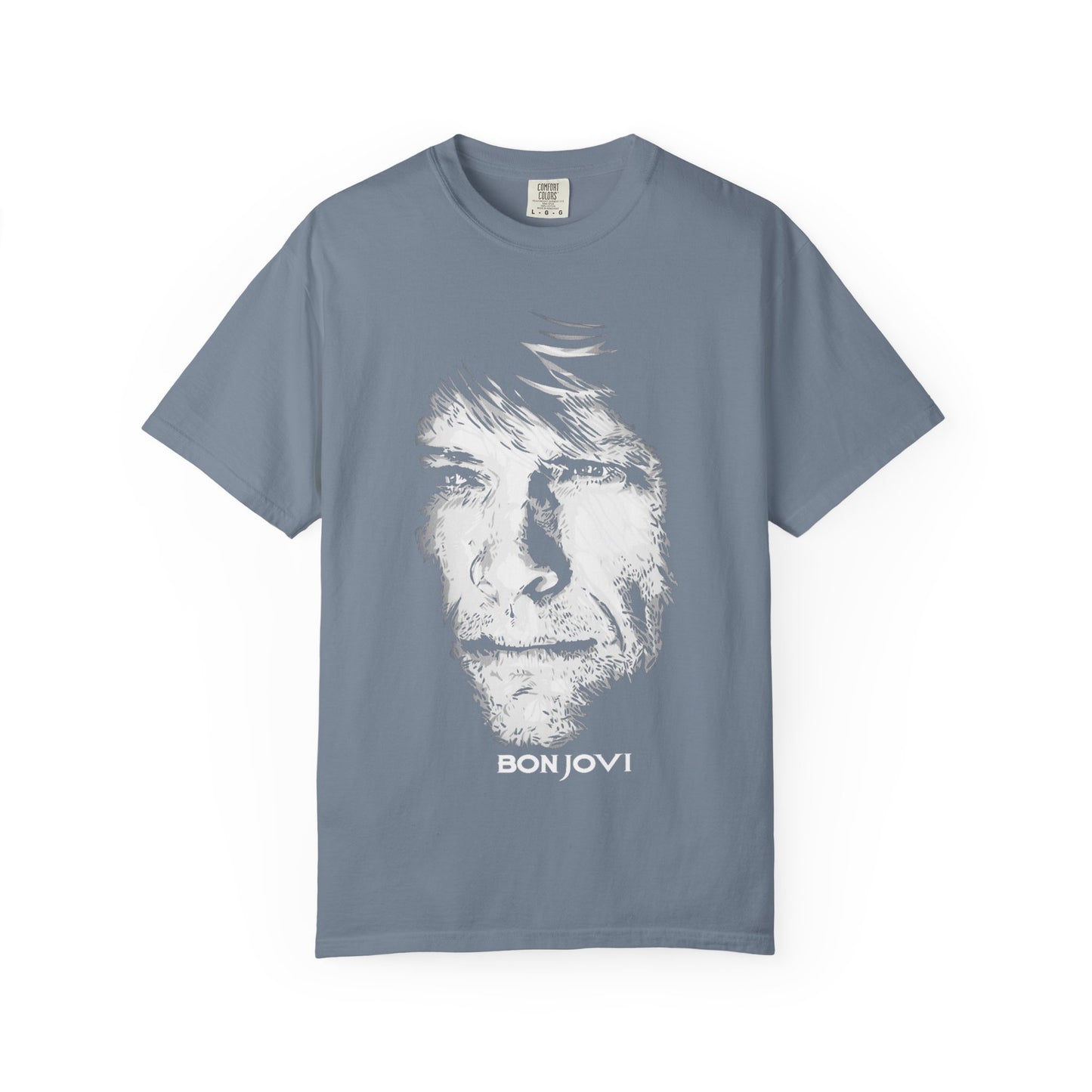 Vintage Rock Portrait T-Shirt — Bon Jovi Graphic Tee