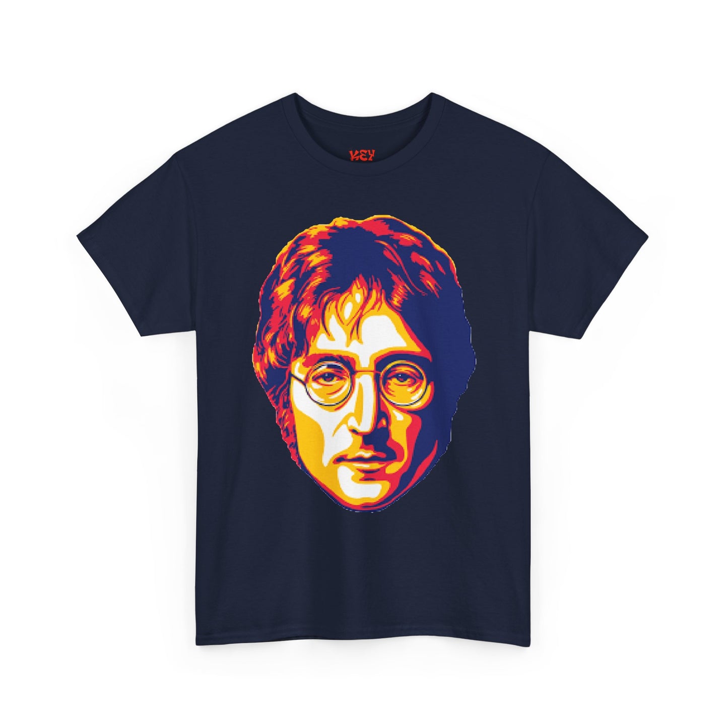 John Graphic Portrait Tee — Retro Psychedelic Face Design