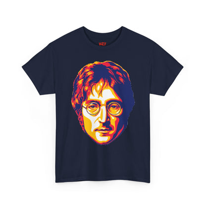 John Graphic Portrait Tee — Retro Psychedelic Face Design