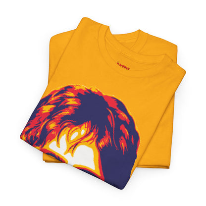 John Graphic Portrait Tee — Retro Psychedelic Face Design