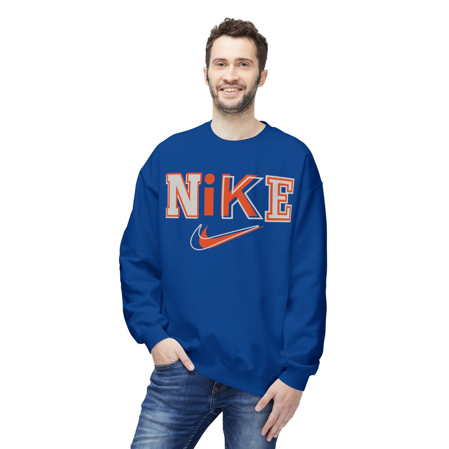 'NIKE' Retro Crewneck